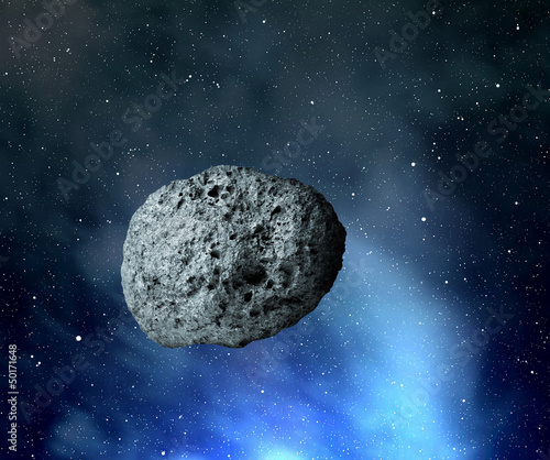 large asteroid flying in the universe #50171648