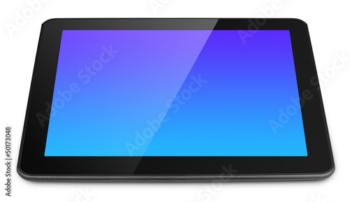 Modern tablet pc isolated on white with clipping path