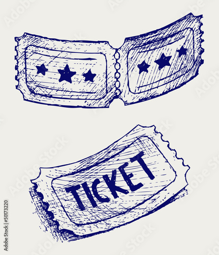 Ticket. Doodle style