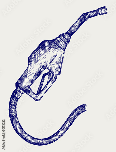 Gasoline fuel. Doodle style