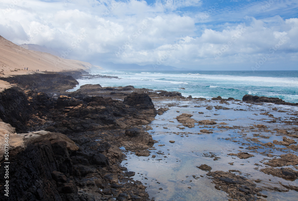 Eroded west coast of Fuerteventura Eroded west coast of Fuerteventura