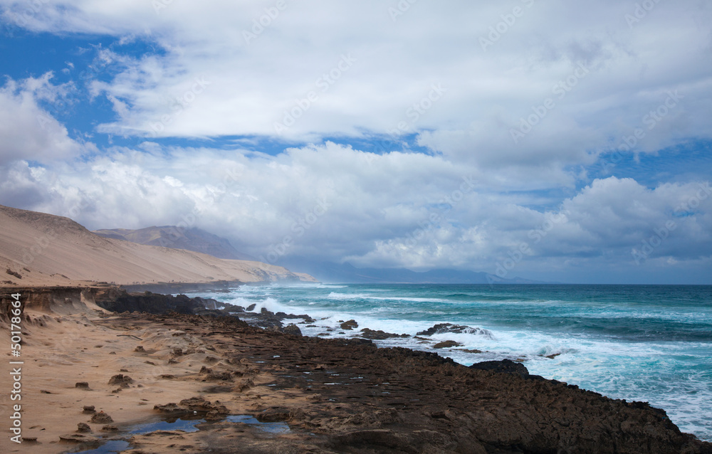 Eroded  west coast of Fuerteventura