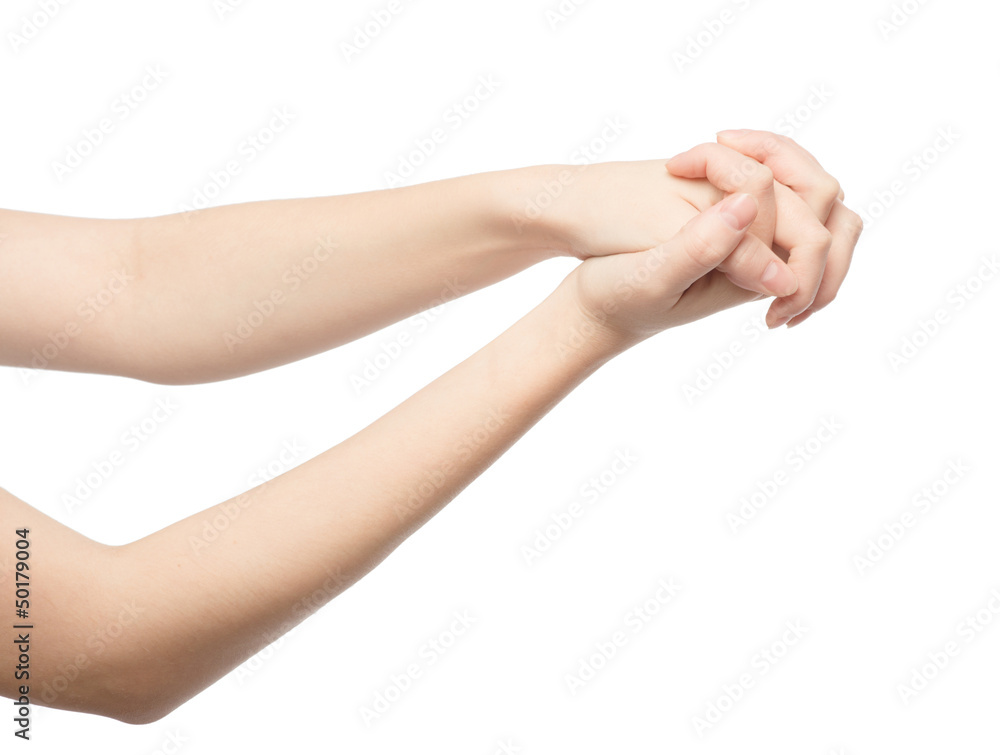 Woman's hand holding something