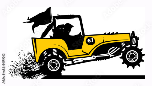 Off-road buggy, vector illustration