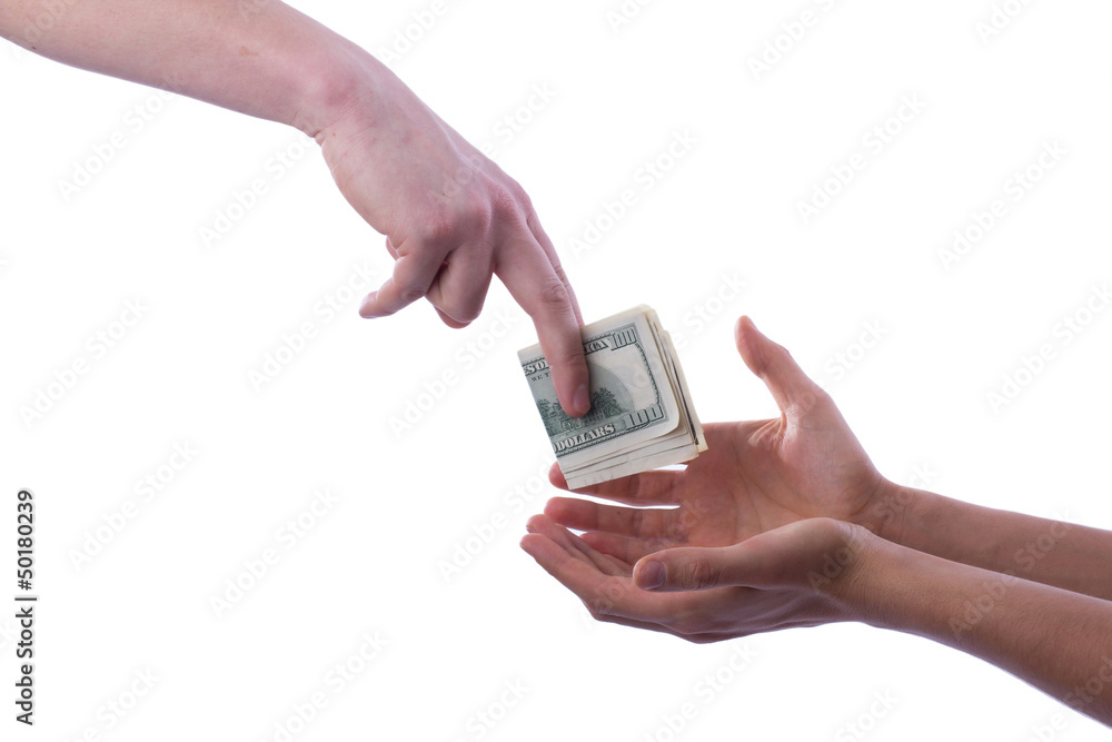 Transfer of cashes from hands in hands Transfer of cashes from hands in hands