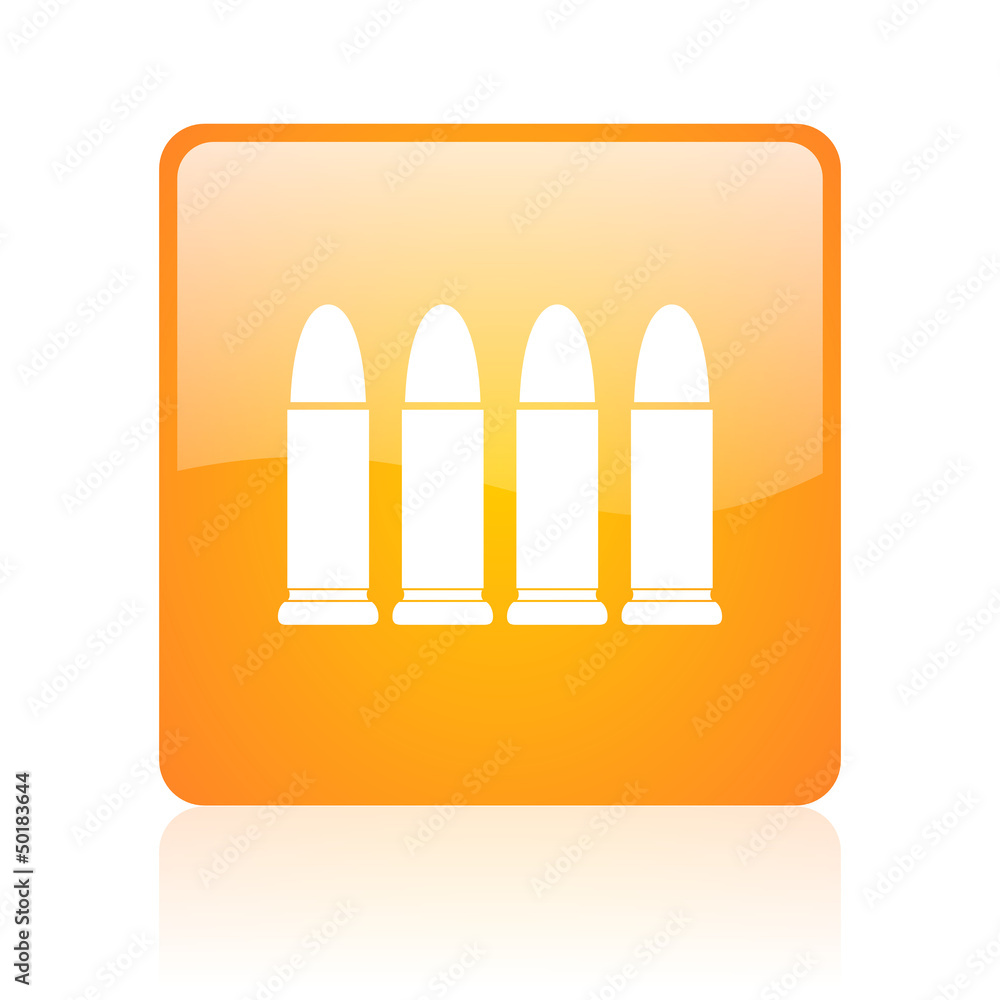ammunition orange square glossy web icon ammunition orange square glossy web icon