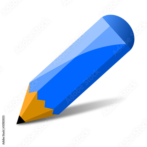 blauer Bleistift, vektor