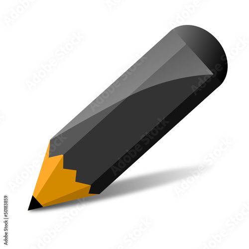 schwarzer Bleistift, vektor