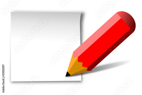 Notizen, Rotstift, vektor