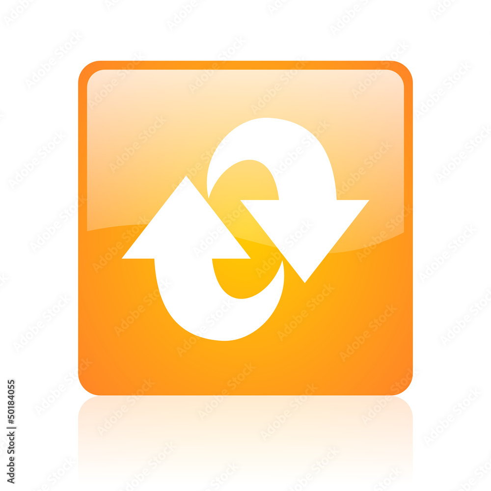rotate orange square glossy web icon rotate orange square glossy web icon