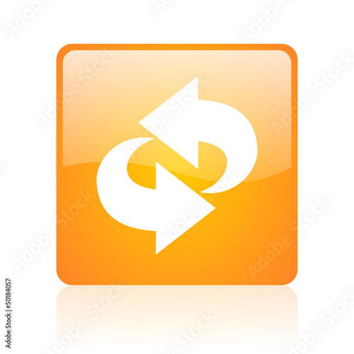 Free Download rotate orange square glossy web icon - GFXLoad