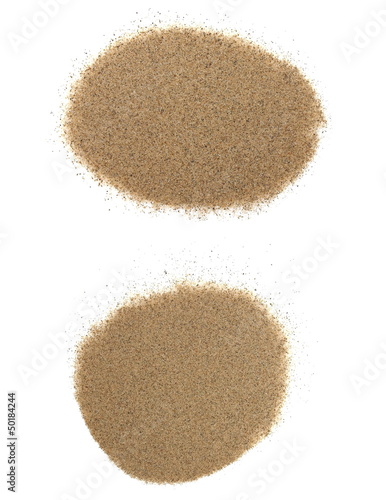 set pile desert sand isolated on white background