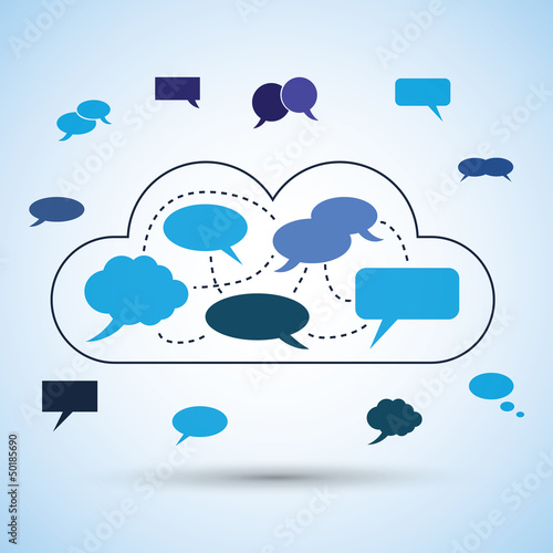 Cloud computing concept design photo