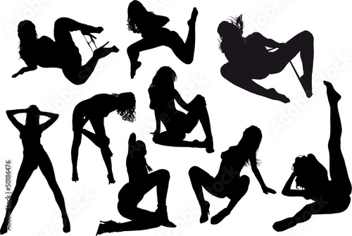 Silhouettes femmes nues photo