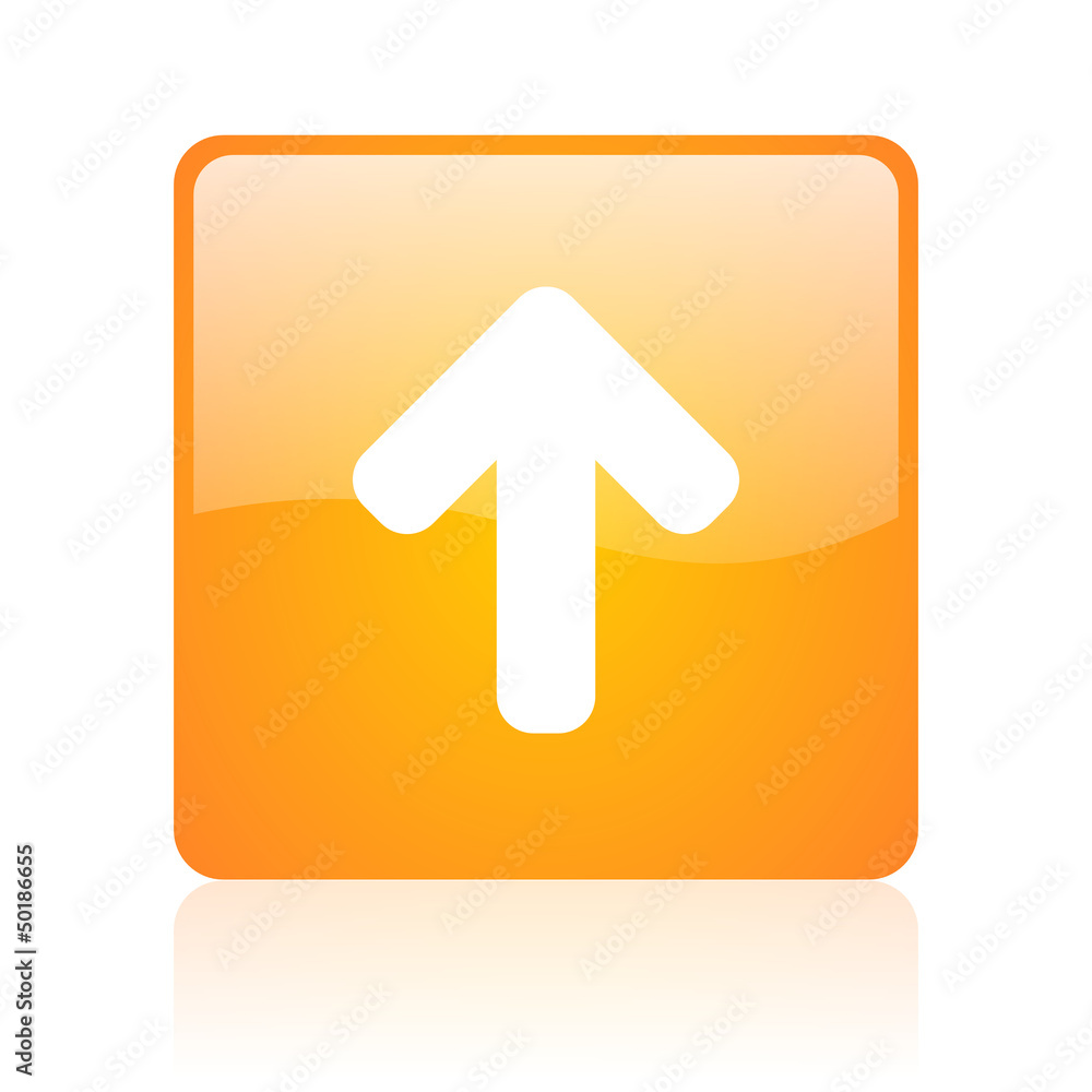arrow up orange square glossy web icon arrow up orange square glossy web icon