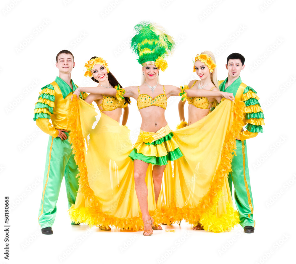Sexy carnival dancers posing
