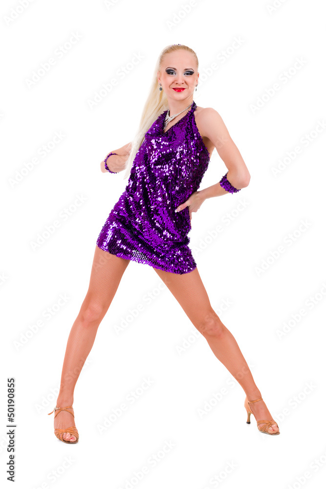 Full length of sensual woman in short dress Full length of sensual woman in short dress