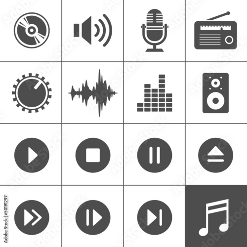Music and sound icons - Simplus series
