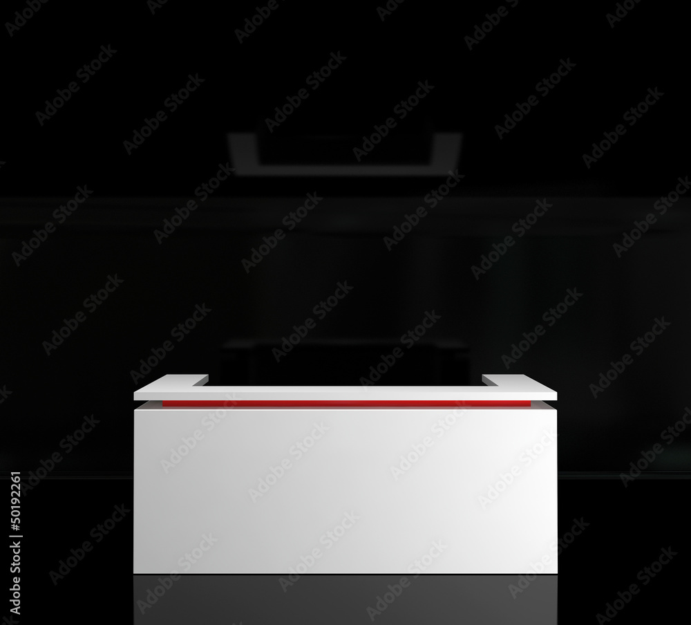 white reception counter white reception counter