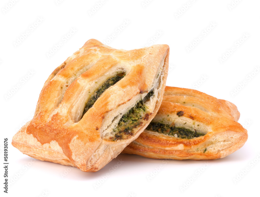Puff pastry bun isolated on white background. Puff pastry bun isolated on white background.