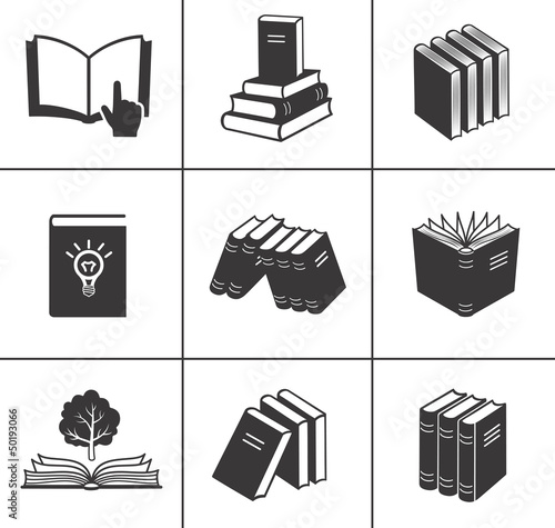 Book icons set.