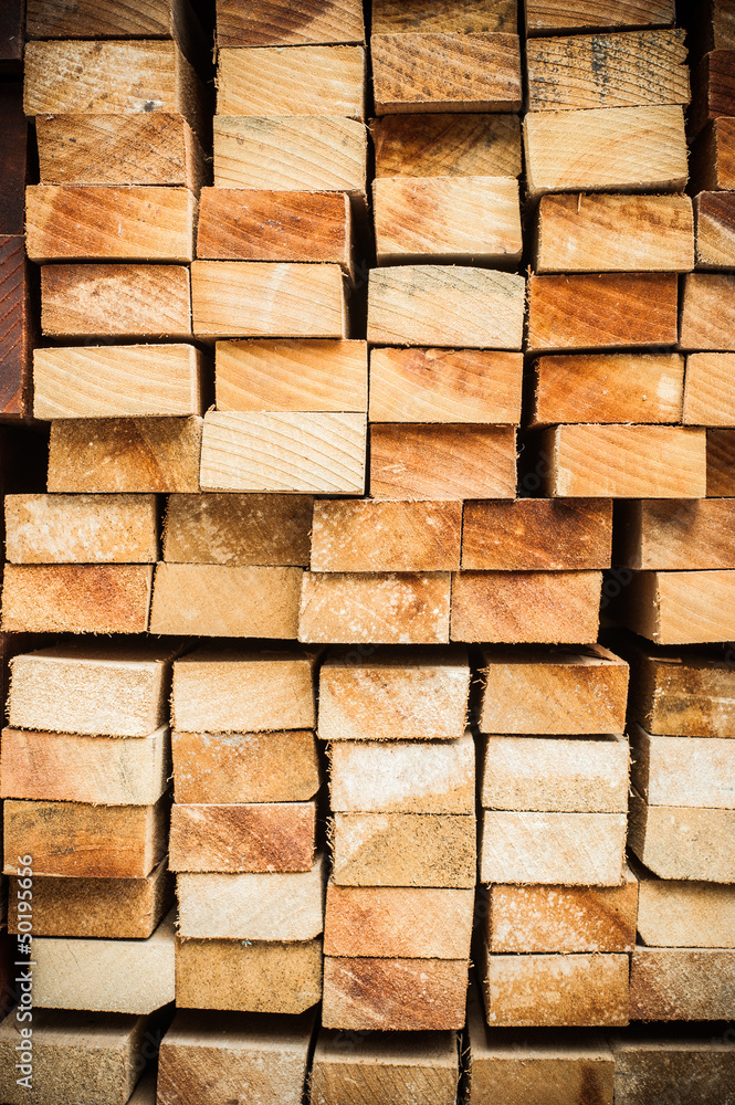 Fototapeta premium Pattern of Pile of Wood Stored in stock