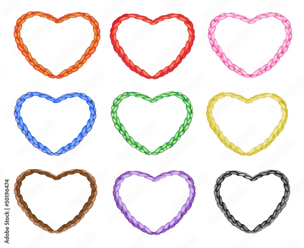 Multi Colors Noose in The Shape of Heart