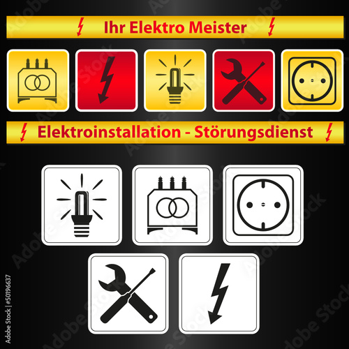 elektro firma vektor symbole