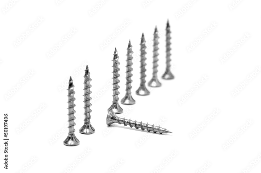 screws isolated on white background screws isolated on white background