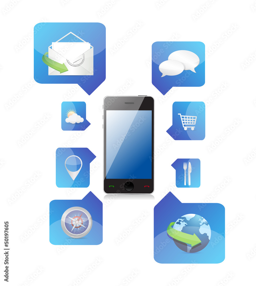 Smartphone application icons Smartphone application icons