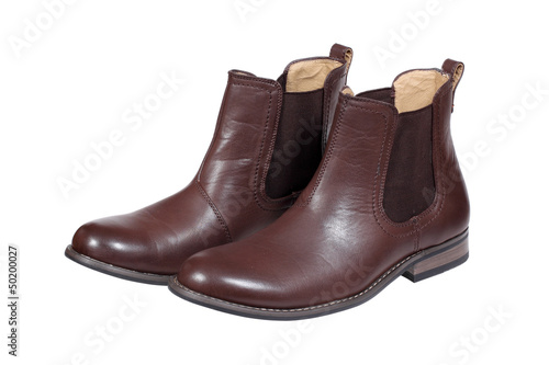 Men's shoes on a white background with clipping path