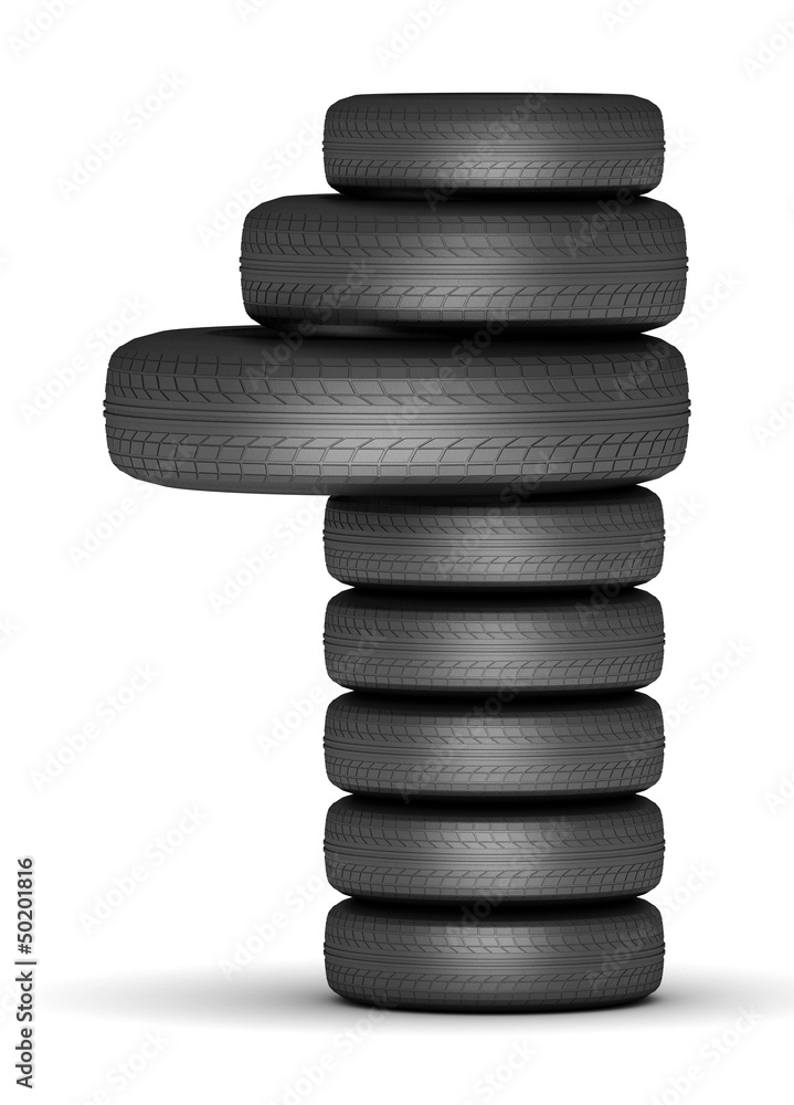 Number 1 from stacked tire Number 1 from stacked tire