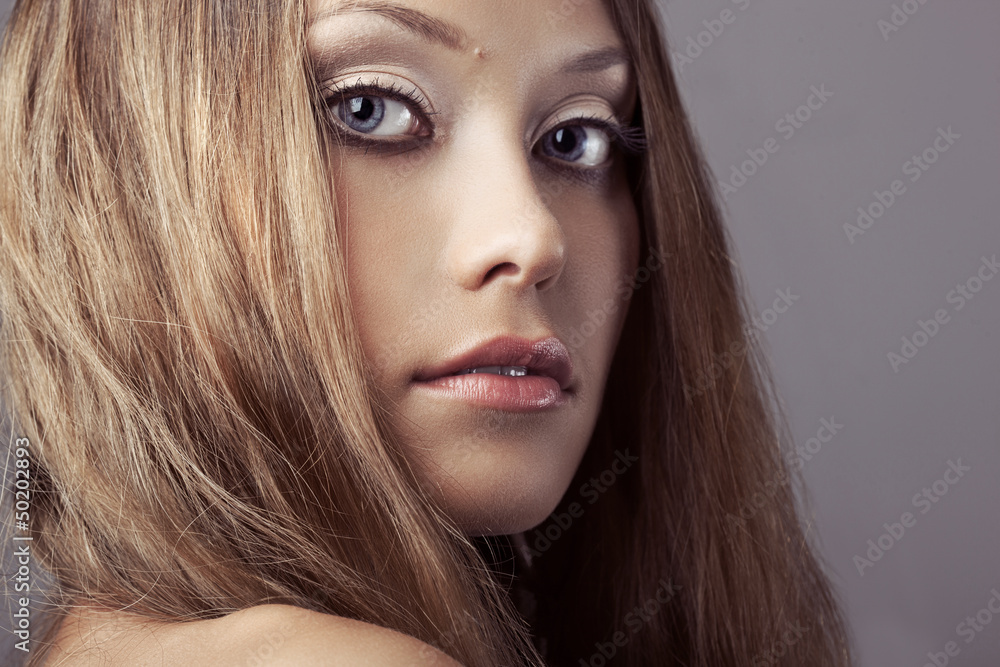 Fototapeta premium closeup woman face portrait