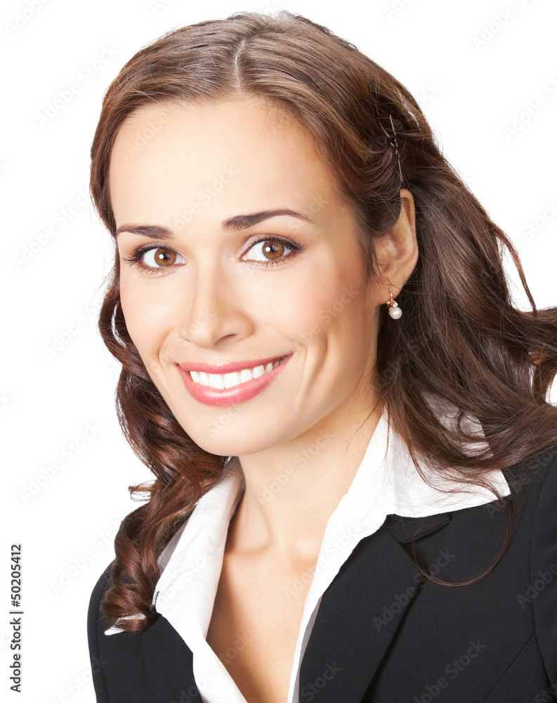 Portrait of smiling businesswoman, isolated Portrait of smiling businesswoman, isolated
