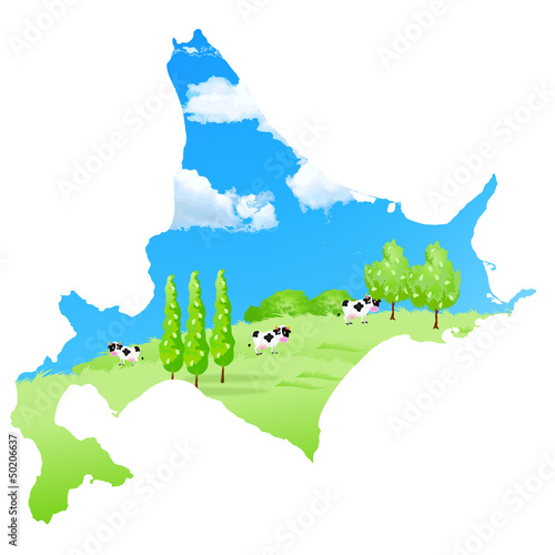 北海道　牛　牧場　地図