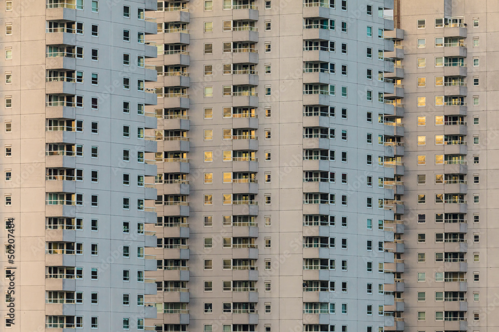 Concrete Dutch apartment buildings
