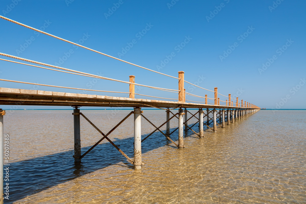 Obraz premium Pier at Red Sea. El Gouna, Egypt