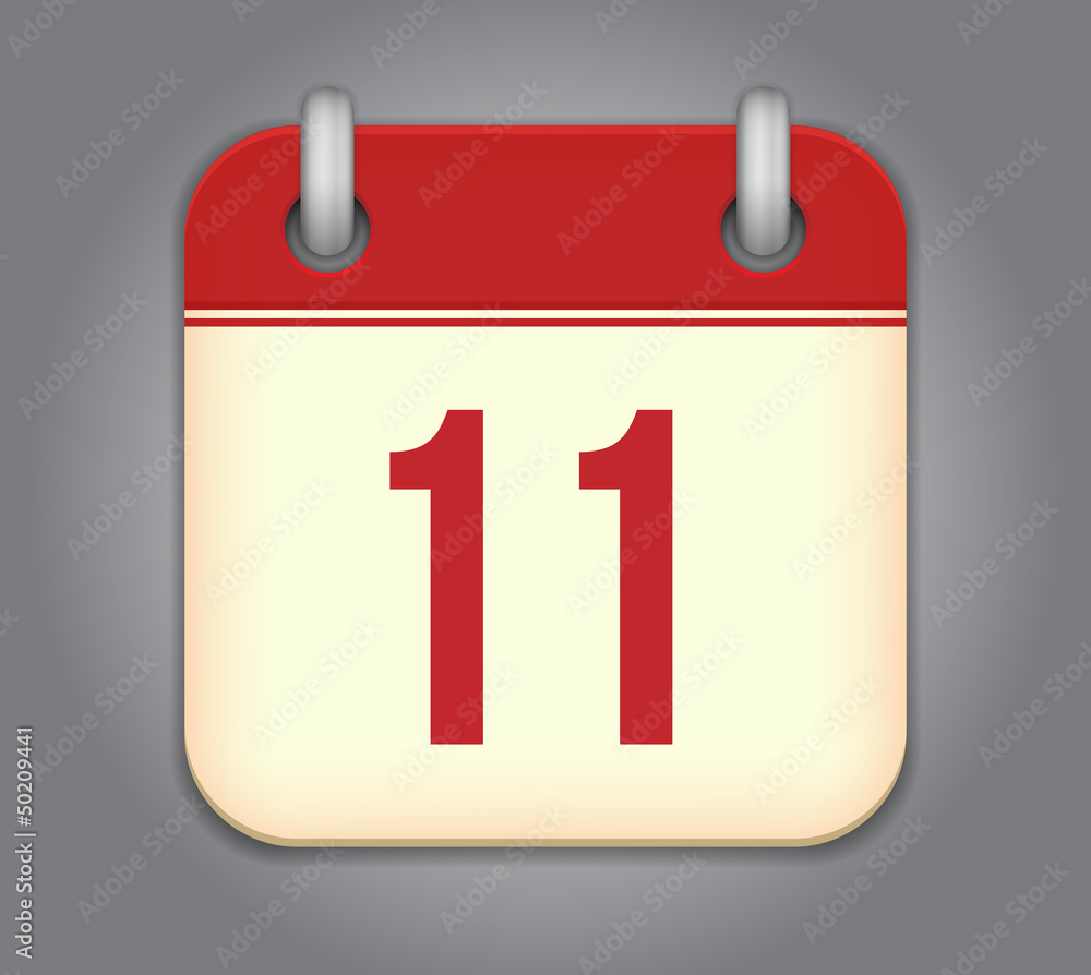 Vector calendar app icon Vector calendar app icon