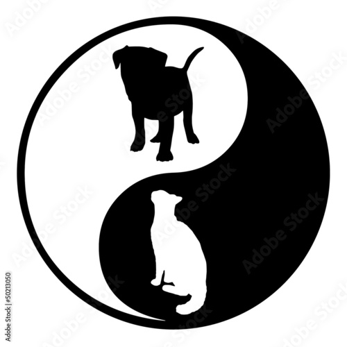 Yin Yang Dog Cat