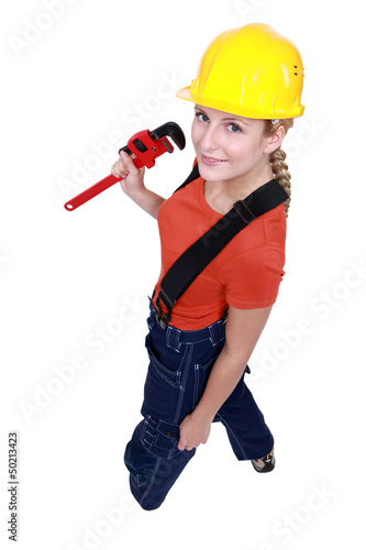 Принти на полотні Worker with a wrench
