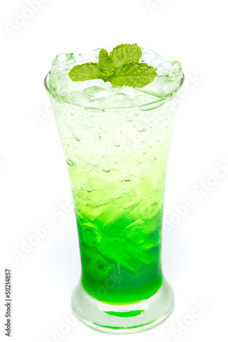 Italian Soda with mint leaf