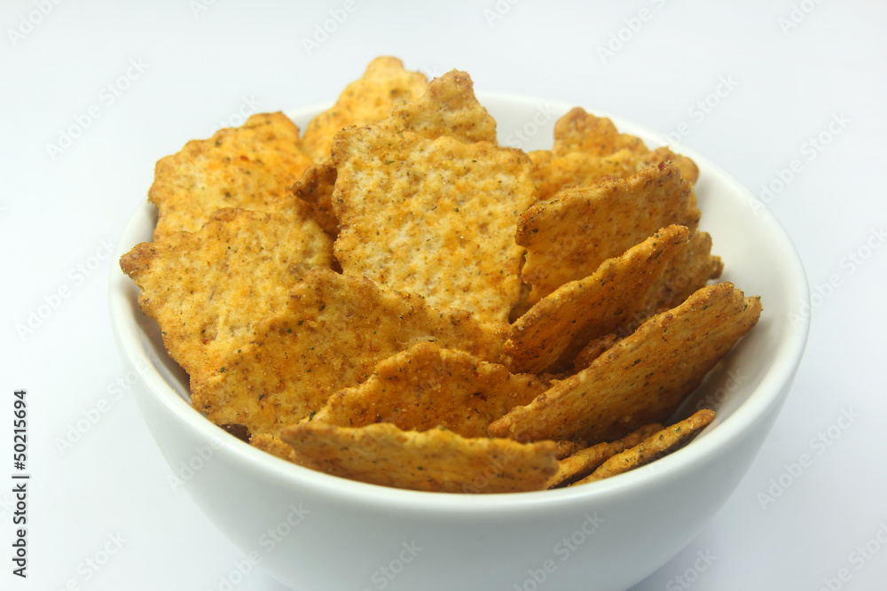 wholegrain crispy snacks in a bowl wholegrain crispy snacks in a bowl