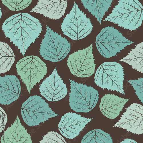 Seamless pattern leafs wallpaper, vector for design