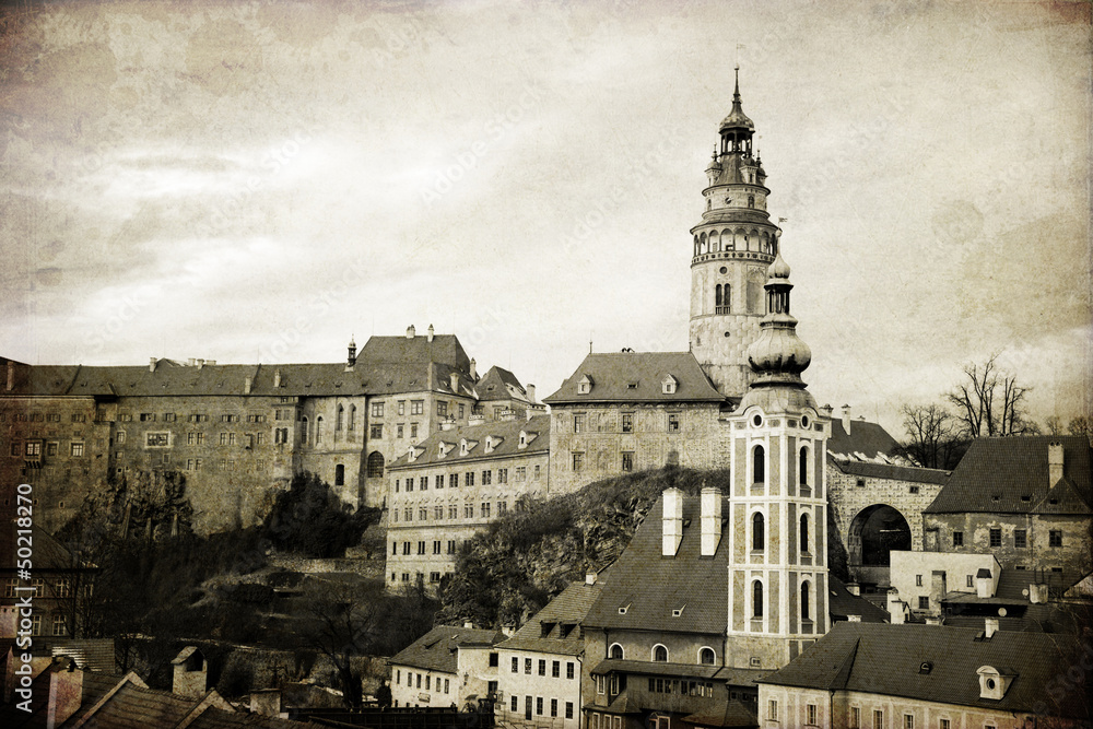 Fototapeta premium Krumlov. The old town in the South Bohemian region of the Czech