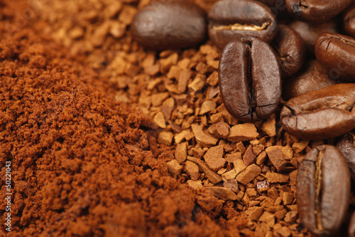Coffee Powder and Coffee Beans