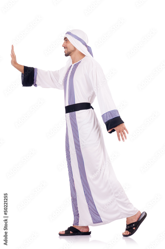 Arab man isolated on the white