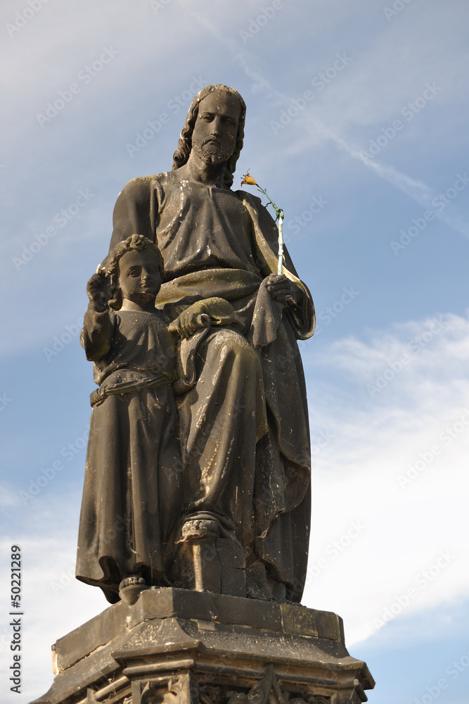 Statue St. Joseph on Charles bridge, Prague Statue St. Joseph on Charles bridge, Prague