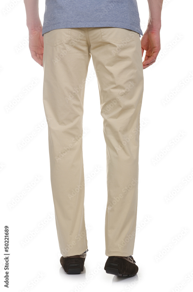 Naklejka premium Fashion concept with trousers on white