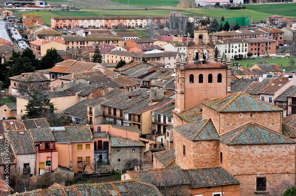 Vista del pueblo de Ayllón, Segovia (España)