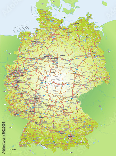 Deutschlandkarte 1:1,6 Mio